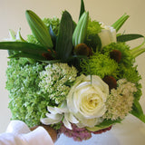 Green and White Hand Tied