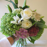 Green and White Hand Tied
