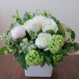 White Roses and Peonies